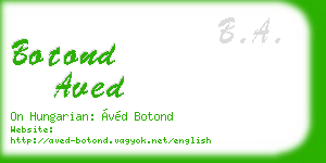 botond aved business card